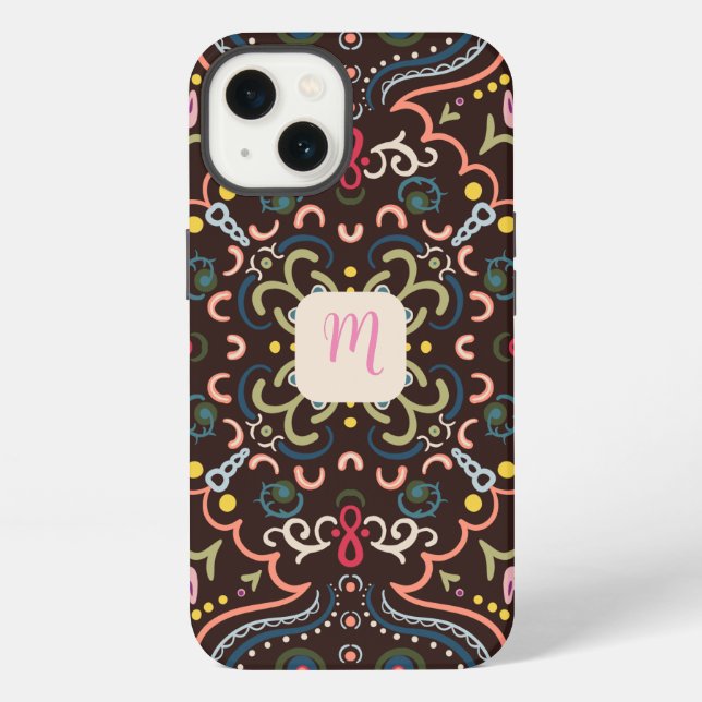 Coque iPhone Monogramme et coloré (Verso)