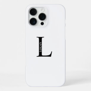 Coque iPhone 16 Pro Max Monogramme et nom personnalisés
