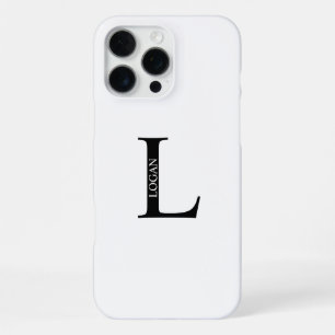 Coque iPhone 16 Pro Max Monogramme et nom personnalisés