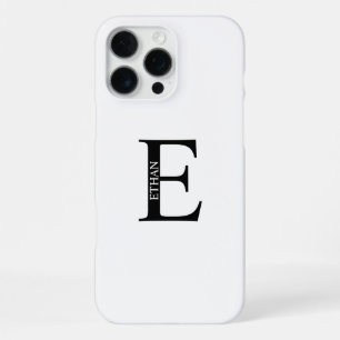 Coque iPhone 16 Pro Max Monogramme et nom personnalisés