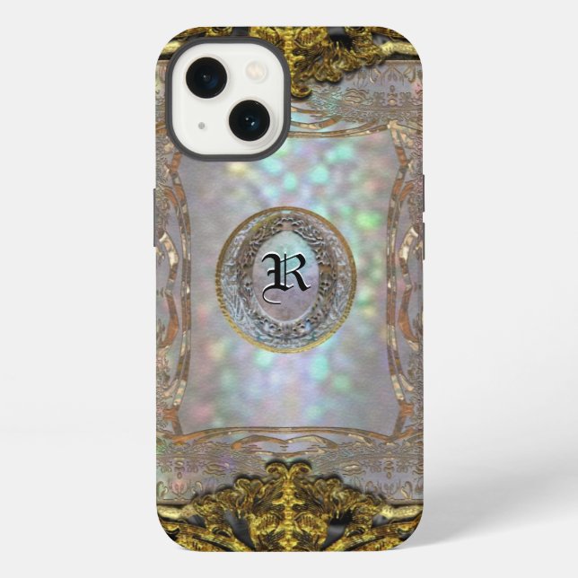 Coque iPhone Monogramme étincelant de Paternost Ritz (Verso)