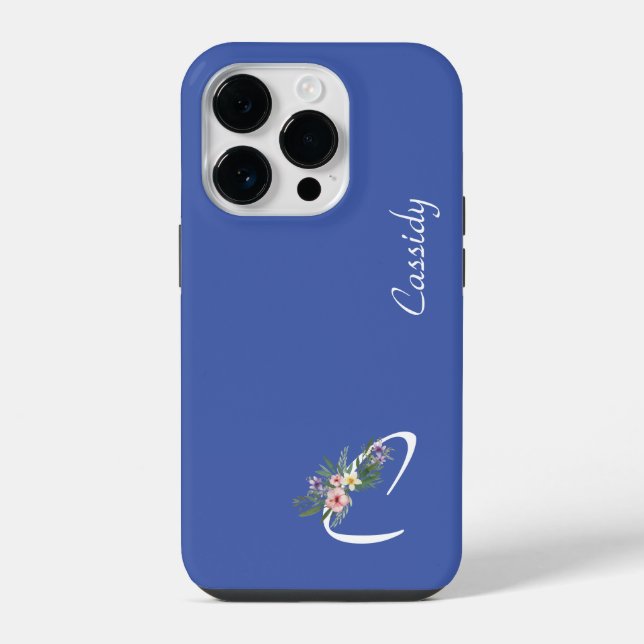 Coque iPhone Monogramme floral c Retraite (Verso)