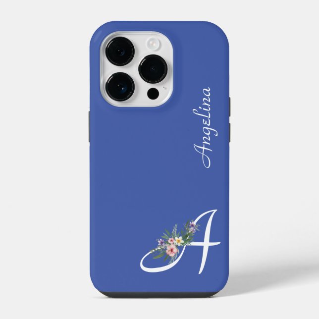 Coque iPhone Monogramme Floral  Une Retraite (Verso)