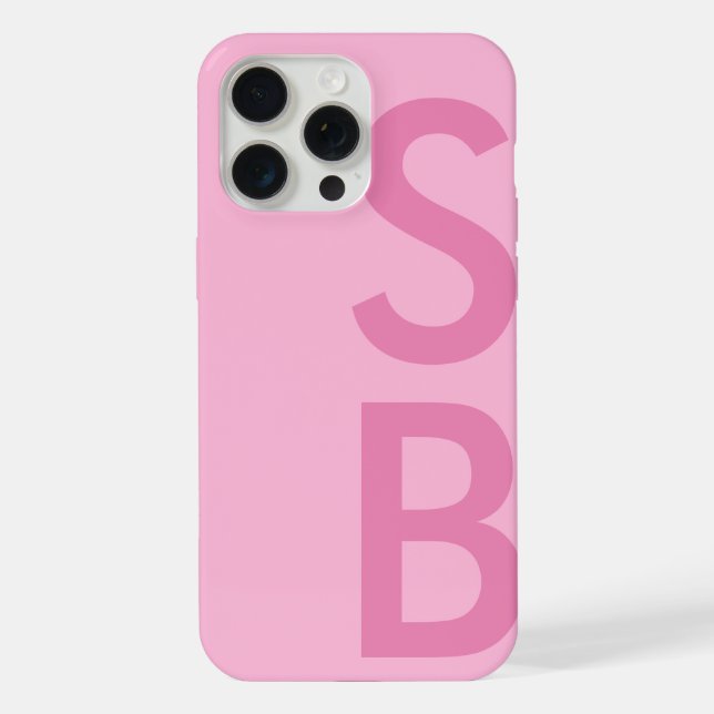 Coque iPhone Monogramme initial minimaliste moderne (Verso)