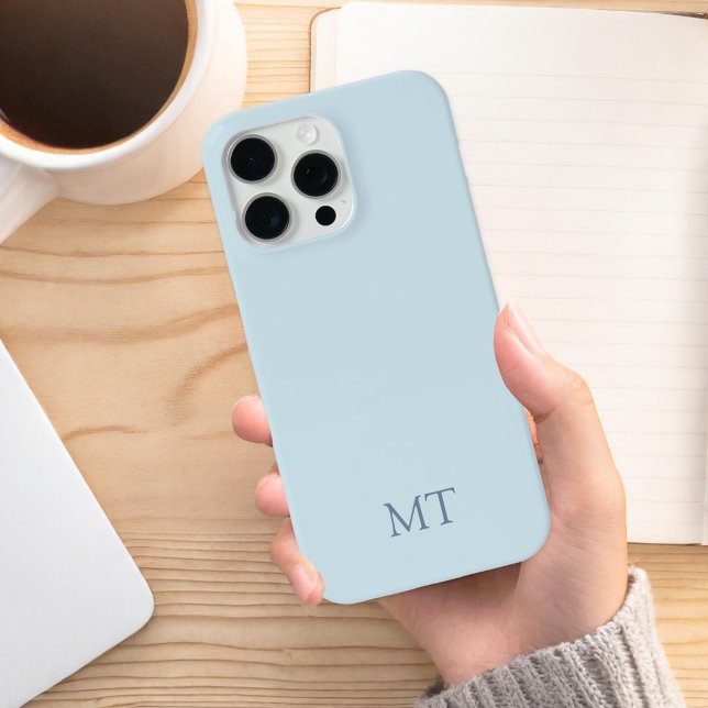 Coque iPhone Monogramme initial minimaliste moderne (Créateur téléchargé)