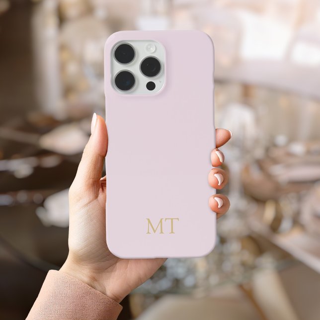 Coque iPhone Monogramme initial minimaliste moderne (Créateur téléchargé)