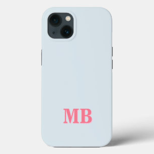 Etui iPhone 13 Monogramme initial minimaliste moderne