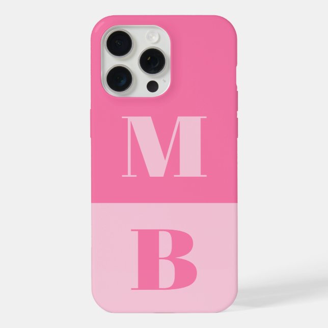 Coque iPhone Monogramme initial minimaliste moderne (Verso)