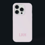Coque iPhone 15 Pro Monogramme initial minimaliste moderne rose<br><div class="desc">Vous savez que le raffinement, le style et la simplicité sont souvent la chose exacte dont vous avez besoin. Conçu pour le goût éclairé du minimaliste moderne, cet accessoire est une fusion d'élégance intemporelle et de fonctionnalité contemporaine. La palette de couleurs neutres complète n'importe quel ensemble, accompagnant votre look du...</div>