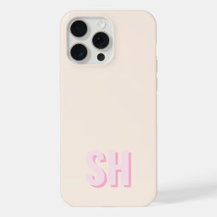 Coque iPhone 15 Pro Max Monogramme Initial Moderne