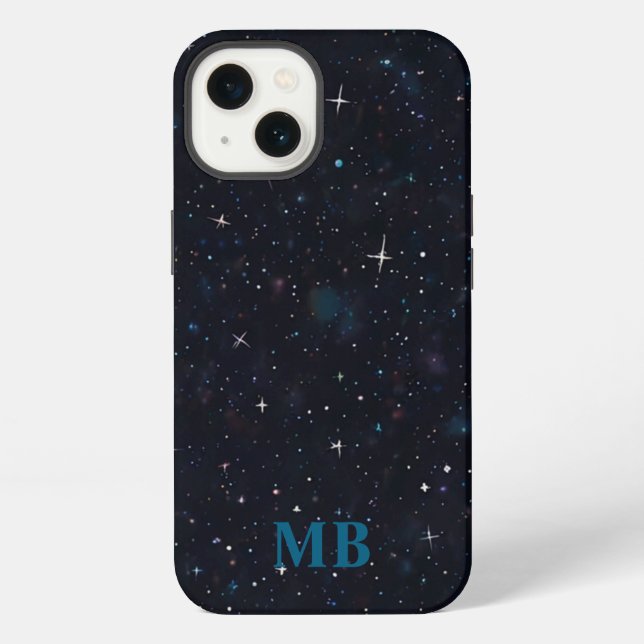 Coque iPhone Monogramme Initial Moderne Minimaliste (Verso)