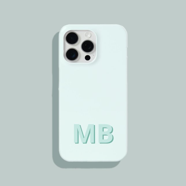 Coque iPhone Monogramme initial moderne simple (Créateur téléchargé)