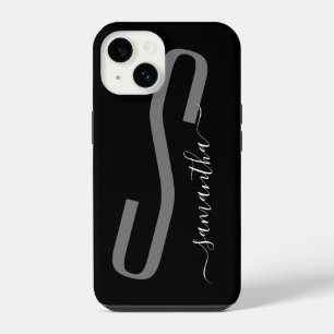 Coque Pour iPhone 14 Monogramme manuscrit moderne