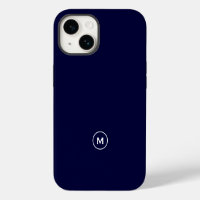 Monogramme minimal bleu marine