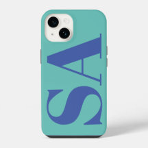Monogramme minimal bleu moderne