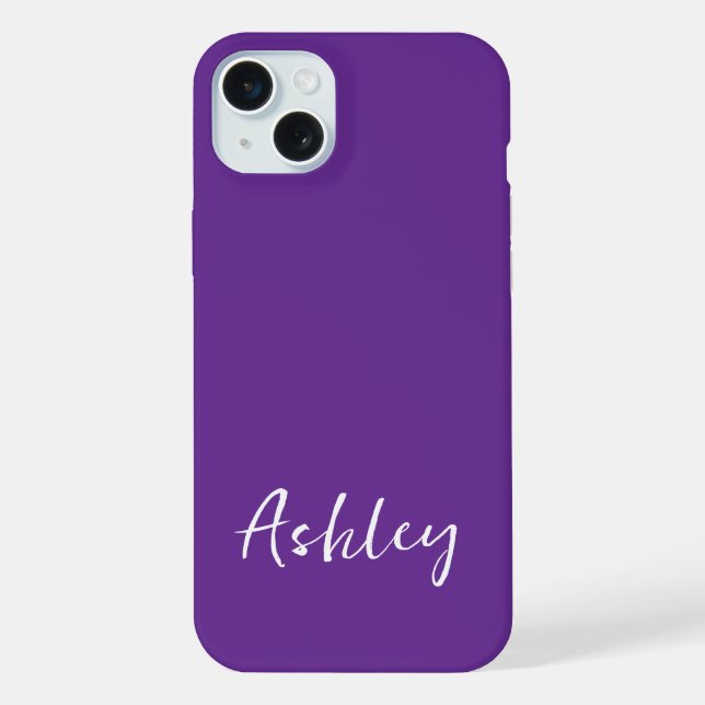 Coque iPhone Monogramme Minimal Moderne Simple Personnalisé De  (Verso)