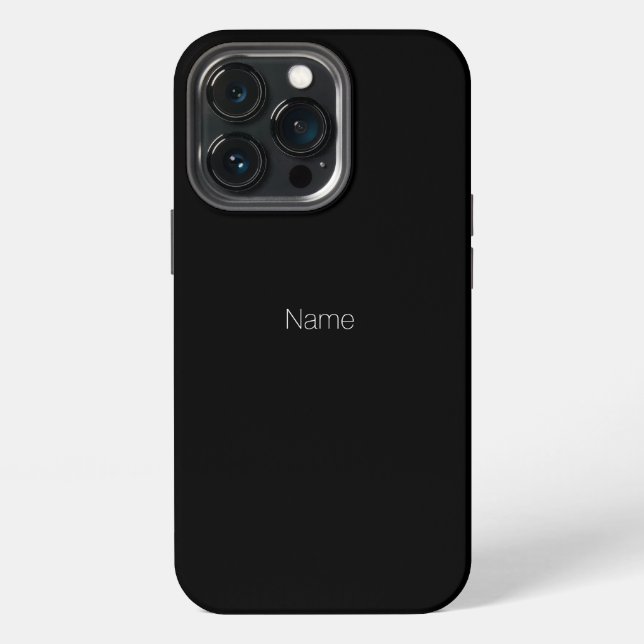 Coque iPhone monogramme minimaliste noir blanc (Dos)