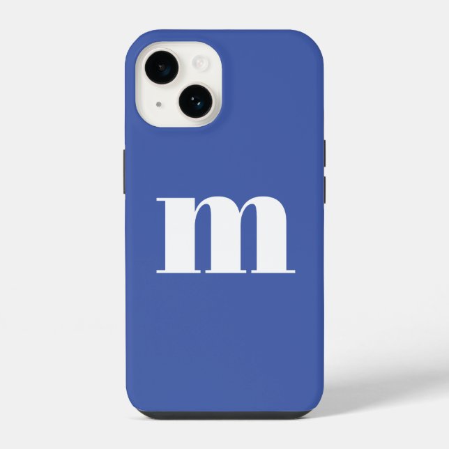 Coque iPhone Monogramme moderne initial (Verso)
