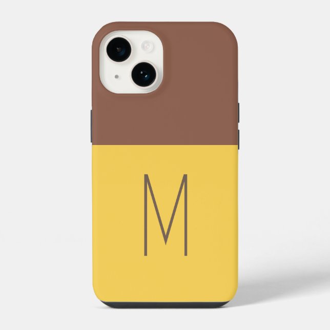 Coque iPhone Monogramme Moderne Initiales Classiques  (Verso)