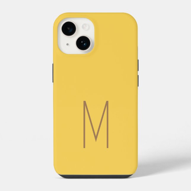 Coque iPhone Monogramme Moderne Initiales Classiques (Verso)
