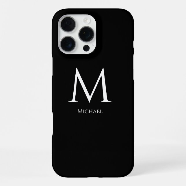 Coque iPhone Monogramme moderne minimal (Verso)