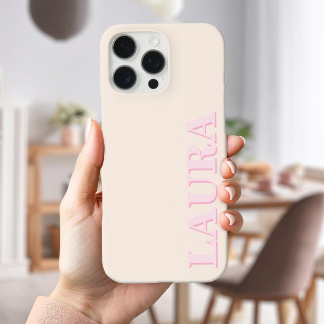Coque iPhone Monogramme moderne minimaliste (Créateur téléchargé)