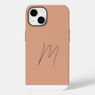 Coque Pour iPhone 14 Monogramme Moderne Simple Initiale Script
