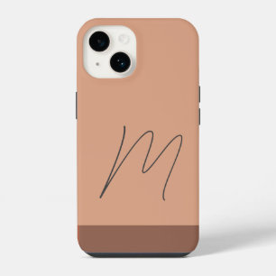 Coque Pour iPhone 14 Monogramme Moderne Simple Initiale Script