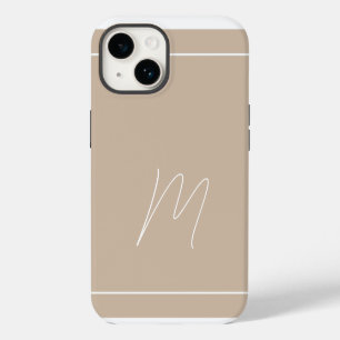 Coque Pour iPhone 14 Monogramme Moderne Simple Initiale Script