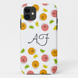 Coque iphone "Monogramme" multi agrumes