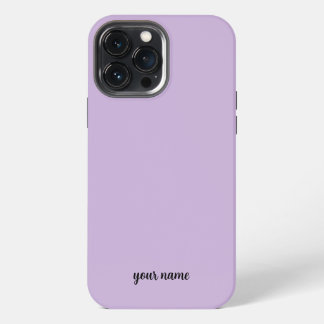 Etui iPhone 13 Pro Max monogramme neutre minimaliste violet