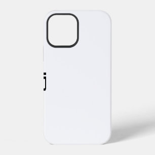 Coque iPhone 12 Monogramme noir et blanc Minimaliste Moderne Éléga