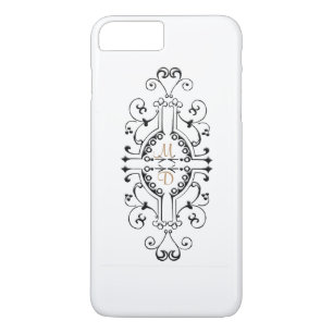 Coque iphone Monogramme noir et or