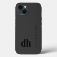 Monogramme noir minimaliste moderne