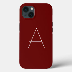 Etui iPhone 13 Monogramme Nom propre Initiale moderne Plaine mini