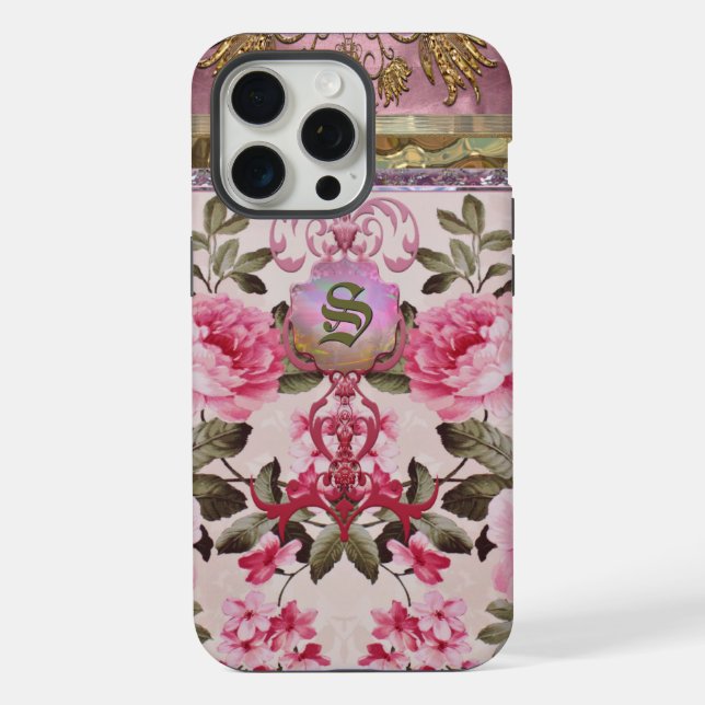 Coque iPhone Monogramme Peony Place (Verso)