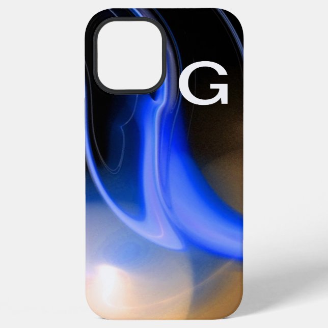 Coque iPhone monogramme perle ALIEN violet (Verso)