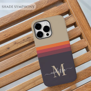 Coque Pour Pour iPhone 14 Pro Max Monogramme personnalisable avec un bloc de couleur