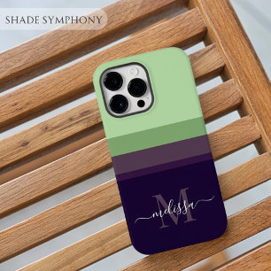Coque Pour Pour iPhone 14 Pro Max Monogramme personnalisable avec un bloc de couleur