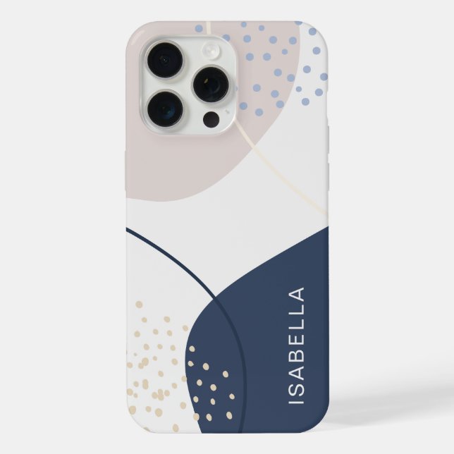 Coque iPhone Monogramme Personnalisé Abstrait (Verso)