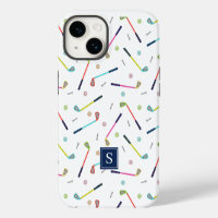 Monogramme personnalisé Cute Motif de golf Femmes