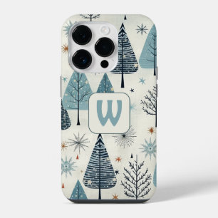 Coque Pour iPhone 14 Plus Monogramme personnalisé L'hiver arrive