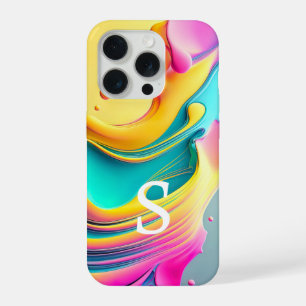 Coque iPhone 15 Pro Monogramme personnalisé moderne et élégant Motif A