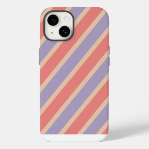 Coque Pour iPhone 14 Monogramme personnalisé rouge violet jaune pastel