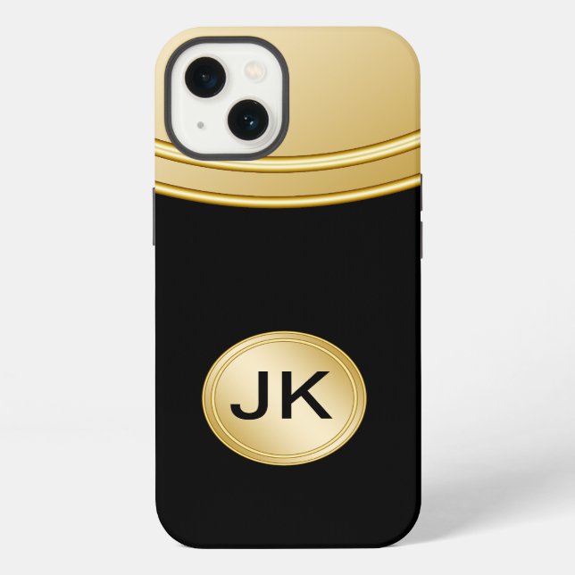 Coque iPhone Monogramme Professionnel Homme (Verso)