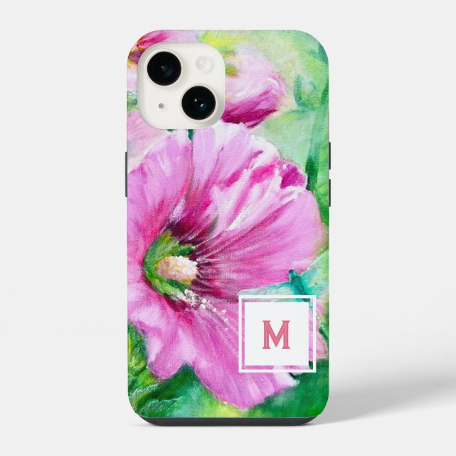 Coque iPhone Monogramme rose (Verso)