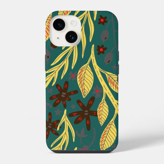 Coque iPhone Monogramme rustique Floral (Verso)