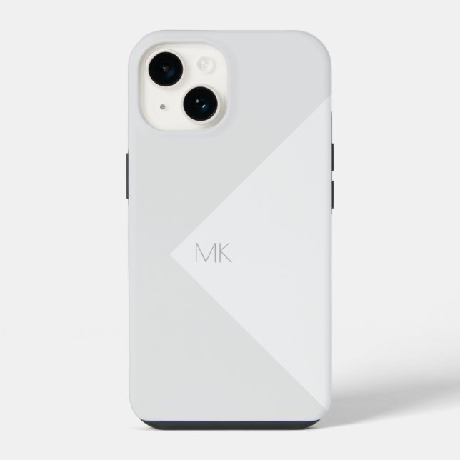 Coque iPhone Monogramme Simple Neutre Moderne À la mode (Verso)
