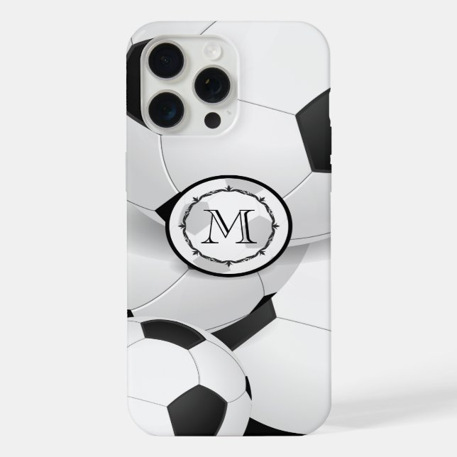 Coque iPhone Monogramme Soccer Ball iPhone (Verso)