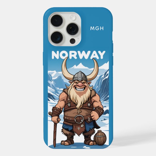 Coque iPhone Monogramme sur mesure Norwegian Troll (Verso)